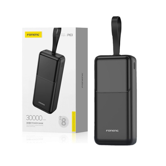 Foneng Power Bank P63 with 2 Outputs 30000mAh 22.5W Black